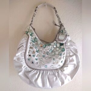 Cole Haan Women's Pearl-Embellished Leather Shoulder Bag